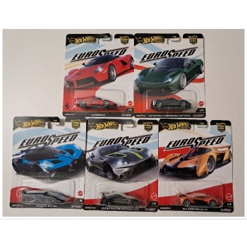 Hot Wheels 1:64 Zestaw Euro Spedd 2025 - 5 szt.